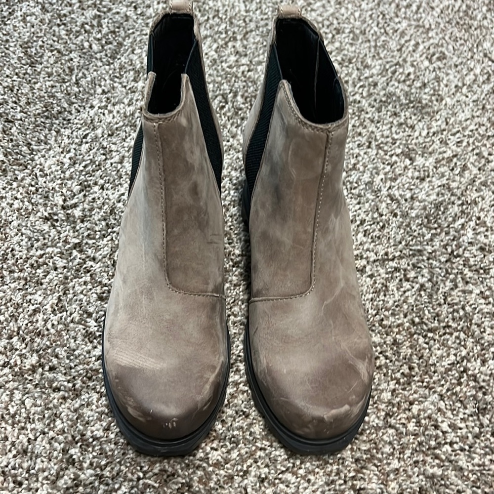 Worn twice.  Sorrel booties